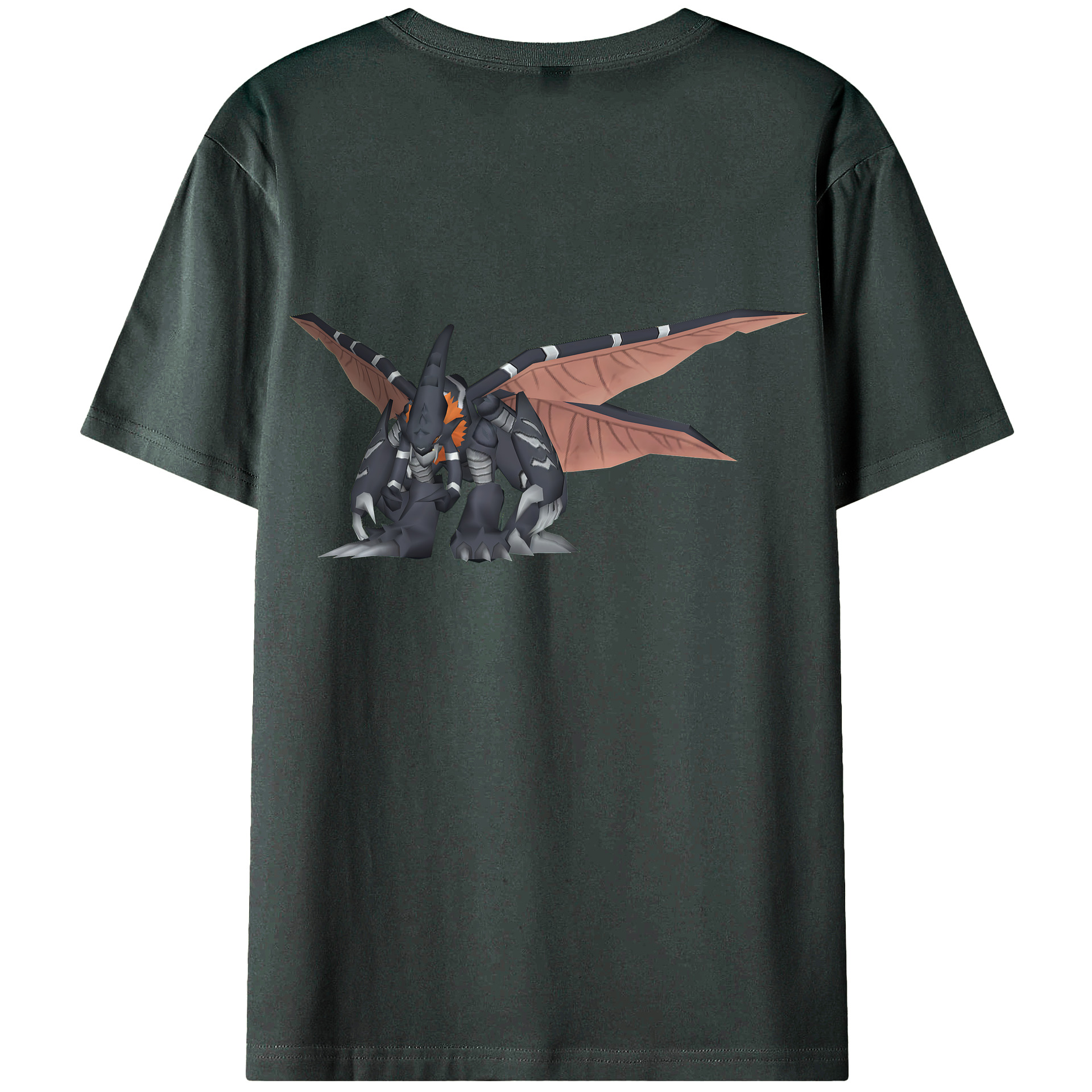 （画像用） Digimon デジタルモンスター/デジモン 綿100％ メンズ半袖Tシャツ（バックプリント） 通気性